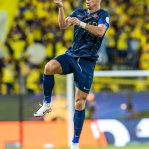 Cristiano Ronaldo’s Gravity-Defying Victory Leap: A Celebration etched in Football Lore